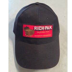 Rich-Pak California Fruit Black Patch Baseball Cap Hat Kenyon Enterprises Mens